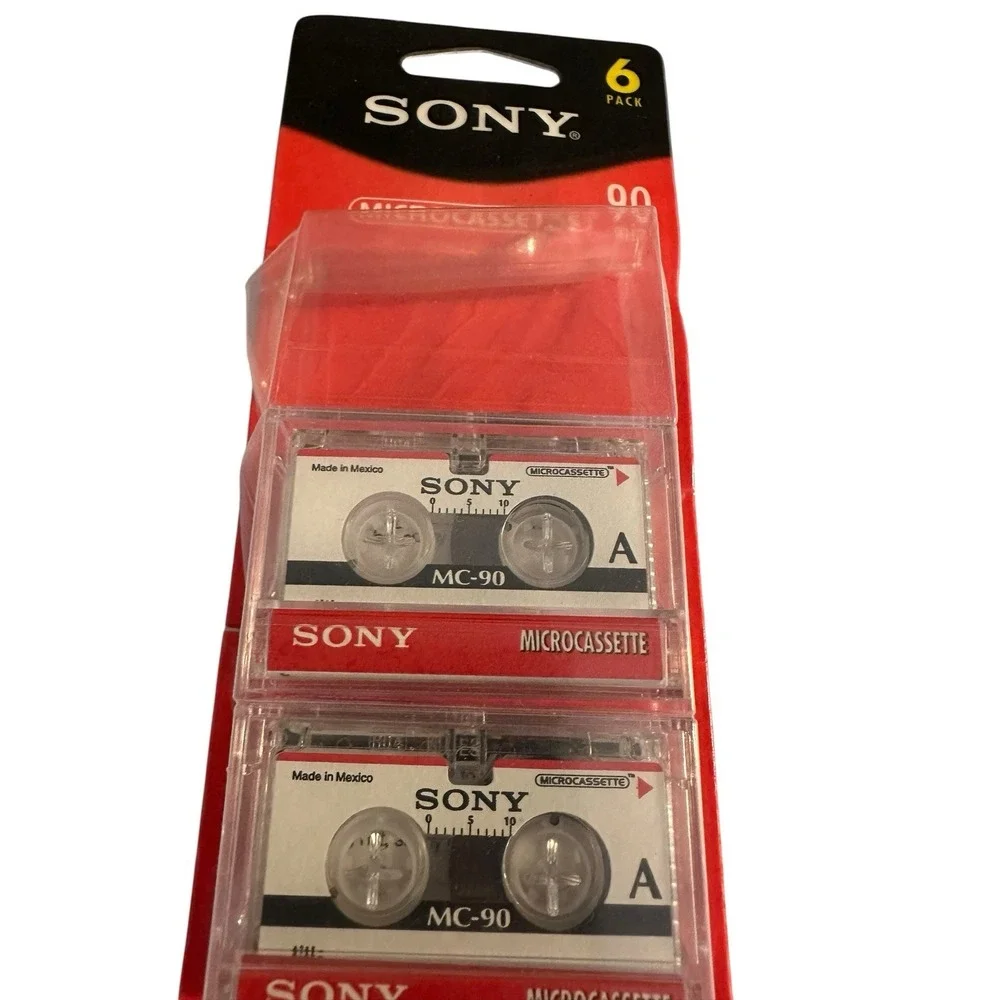 Sony MC-90 Microcassette Tape Pack of 4 tapes each 90 Minute Open Box